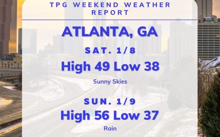 TPG Weekend Outlook 1/8-1/9